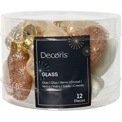 Figuur glas l2b4h4 cm parel ass 12st kerst