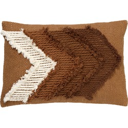 Dutch Decor ARROW - Kussenhoes van katoen Tobacco Brown 40x60 cm - bruin - Dutch Decor