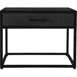 Benoa Jax 1 Drawer Coffee Table Black 60 cm