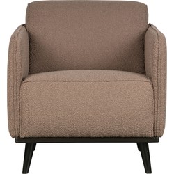 BePureHome Statement Fauteuil Met Arm - Polyester - Nougat - 77x72x93