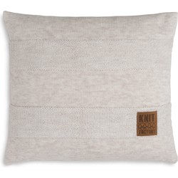 Knit Factory Yara Sierkussen - Beige - 50x50 cm - Inclusief kussenvulling