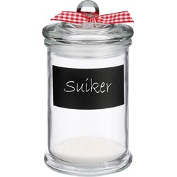 Kruidenpotjes/voorraadpotjes met krijtvlak - 3x stuks - 350 ml - glas - Voorraadpot