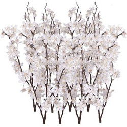 Witte appelbloesem - 8x - kunstbloem/tak - 57 bloemetjes - 84 cm - Kunstbloemen