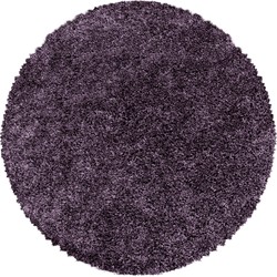 Tapijtenloods Monaco Soft Rond Shaggy Hoogpolig Vloerkleed Lila / Paars- 80 CM ROND