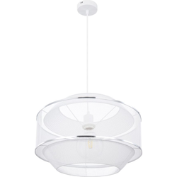 Moderne hanglamp Vigatto - L:45cm - E27 - Metaal - Wit