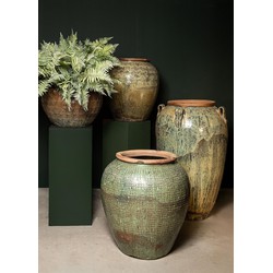 PTMD Bloempot Lisie - 68x68x117 cm - Keramiek - Blauw