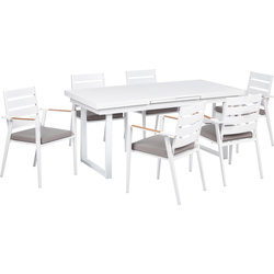 VALCANETTO/TAVIANO - Tuinset voor 6 - Grijs - Aluminium