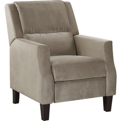 Beliani EGERSUND - TV-fauteuil-Beige-Fluweel