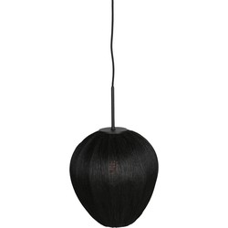 Mexlite - hanglamp - HaloSwap - zwart - linnen - Ø 25cm - E27 - 4297ZW
