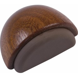 AMIG Deurstop/deurmagneet - D48mm - zelfklevend - mahonie - hout - Deurstoppers