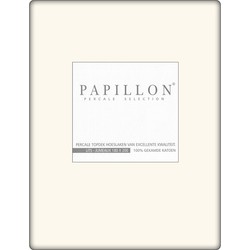 Topdek hoeslaken Percal Papillon Ecru-180 x 220 cm
