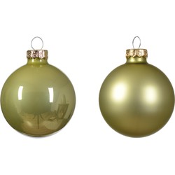 Kerstbal glas d6 cm pstch ass 10st kerst