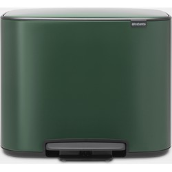 Bo Pedal Bin, with 3 Inner Buckets, 3 x 11 litres - Pine Green