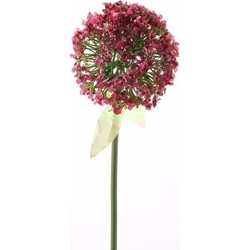 Kunst Sierui/Allium steelbloem rose/rood 70 cm - Kunstbloemen