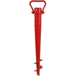 Parasolharing - rood - kunststof - D40 mm x 37 cm - parasolhouder - Parasolvoeten