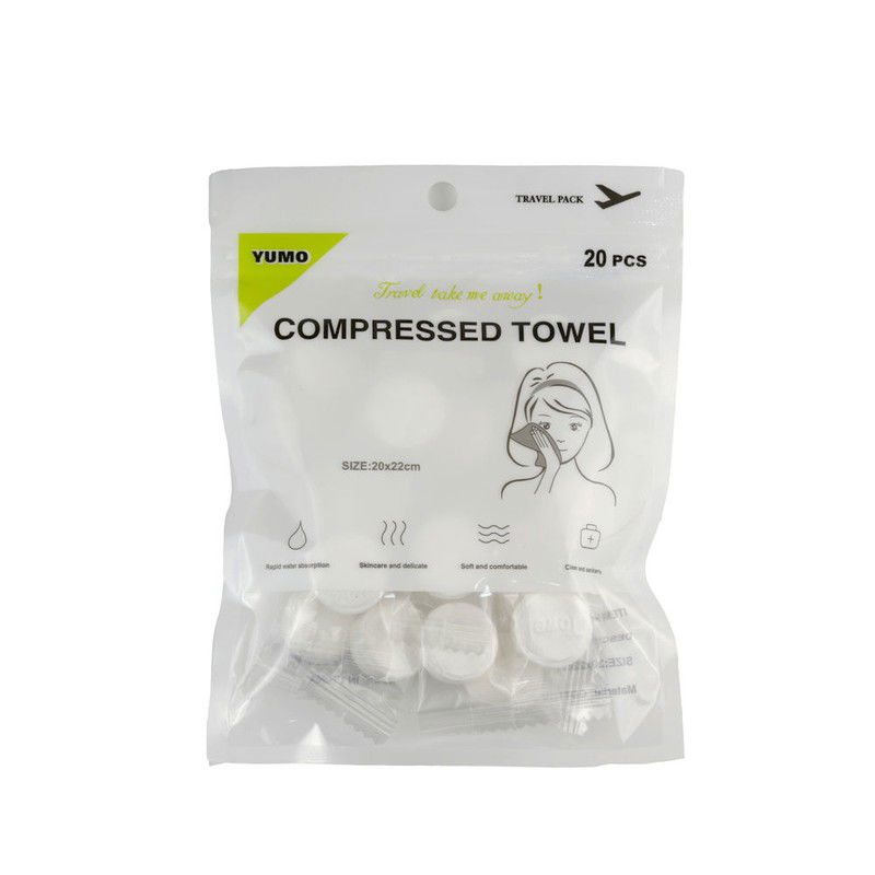 Decopatent® 20 STUKS Compressed Towels voor Reis of Onderweg - Travel Towel - Handdoek - Gecomprimeerde doekjes - In Tablet vorm - 