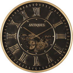 Wandklok ro Uneman S zwart/antiek b