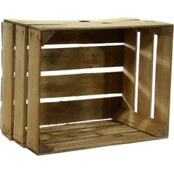 Fruitkist - gebruikt - decoratie en opbergen - 30x40x50 cm - hout - Opbergkisten