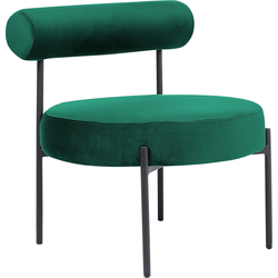 Beliani ALPHA - Fauteuil-Groen-Fluweel