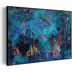 Muurwerken Akoestisch Schilderij - Het blauwe schilderwerk - Geluidsdempend Wandpaneel - Wanddecoratie - Geluidsisolatie - BASIC (AW 0.65) S (70x50)