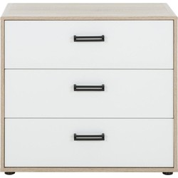 Kyllian wit eiken 3 lade commode - Franse productie