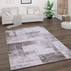 Laagpolig Vloerkleed Bareta - Modern - Geblokt - Beige - 240x340 cm