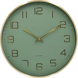 Karlsson - Wandklok Elegance Glow - Jungle groen- Ø40cm