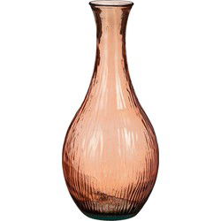 Mica Decorations Vaas Dix - 34x34x75 cm - Gerecycled glas - Oranje