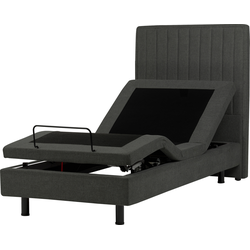 Beliani DUKE II - Eenpersoonsbed-Grijs-Polyester