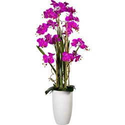 Kopu® Kunstplant Orchidee 160 cm Roze in Hoge Bloempot - Phalaenopsis