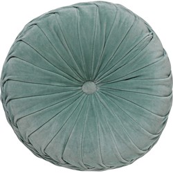 Dutch Decor KAJA - Sierkussen rond velvet Ø40 cm - Jadeite - lichtgroen - Dutch Decor