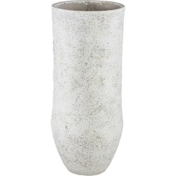 PTMD Bloempot Dorin - 24x24x55 cm - Cement - Wit