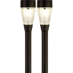 2x Buitenlamp/tuinlamp Jive 32 cm zwart op steker - Prikspotjes