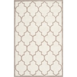 Safavieh Trellis Indoor Handgetuft Vloerkleed, Cambridge Collectie, CAM134, in Ivoor & Beige, 152 X 244 cm