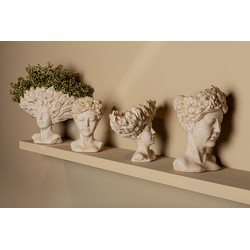 PTMD Deco Object Sherlene - 18x19x30 cm - Cement - Creme