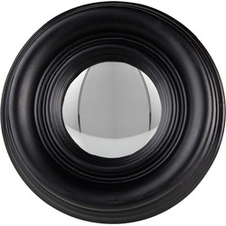 Clayre & Eef Spiegel  Ø 21 cm Zwart Hout Rond Grote Spiegel