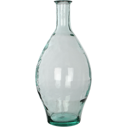 Mica Decorations Kyara Fles Vaas - H60 x Ø28 cm - Gerecycled Glas - Transparant