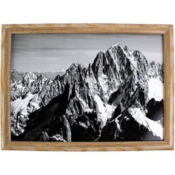 Schootkussen/laptray Mont Blanc gebergte print 43 x 33 cm - Dienbladen