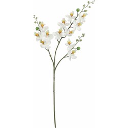 Mica Decorations Kunstbloem Orchidee tak - wit - 75 cm - Kunst zijdebloemen - Kunstbloemen