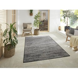 Elle Decoration - Binnen & Buitenkleed - Omkeerbaar - Gemini - Gemeleerd - Zwart - 120 X 170 CM