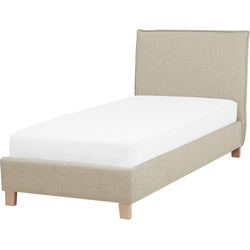 Beliani SENNEZ - Eenpersoonsbed-Beige-Polyester