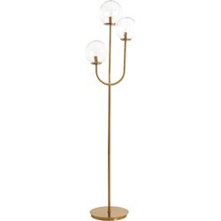 Light & Living - vloerlamp - Magdala - goud - glas metaal - design lamp - E14 - 1735496