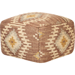 BEEL - Poef - Rood - Jute