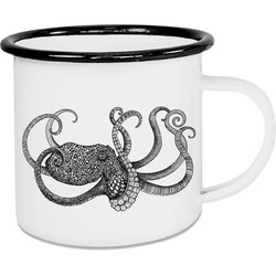 Ligarti Handgemaakte emaille mok Octopus 300ml