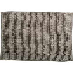 MSV Badkamerkleed/badmat voor op de vloer - beige - 60 x 90 cm - Microvezel - Badmatjes