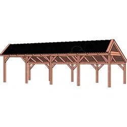 Trendhout douglas kapschuur De Stee, 980 x 425 cm