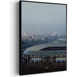 Muurwerken Akoestisch Schilderij - Stadion Feijenoord De Kuip 01 - Geluidsdempend Wandpaneel - Wanddecoratie - Geluidsisolatie - PRO (AW 0.90) L (72X100)