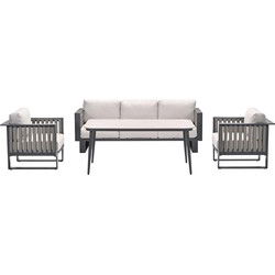 Garden Impressions Gabon - Lagan lounge dining set 4-delig - taupe