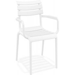 Tuinstoel met armleuningen FLORA 58x59x84 cm Wit