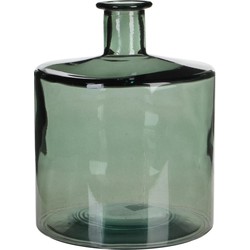 Fles vaas Guan H26 x D21 cm groen gerecycled glas - Vazen